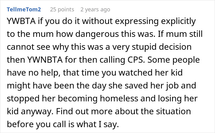 Comment on woman abandoning child with stranger roommate she’s known briefly, discussing work emergency risks. Comment on woman abandoning child with stranger roommate she’s known briefly, discussing work emergency risks.