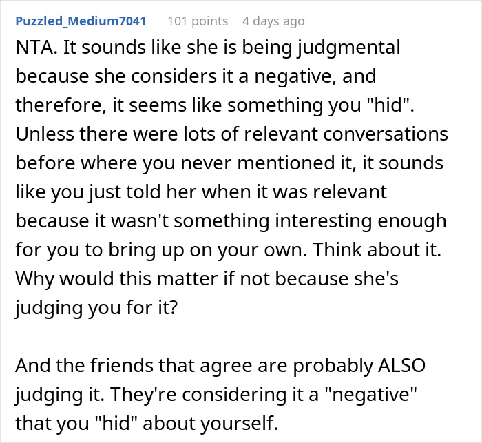 Comment discussing judgment and trust issues after man tells girlfriend his teeth aren’t real following years together. Comment discussing judgment and trust issues after man tells girlfriend his teeth aren’t real following years together.