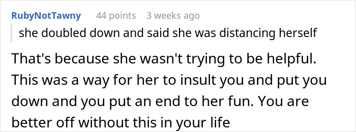 Screenshot of an online discussion where a woman shares how food talk triggers her due to her son’s autism.