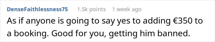 Screenshot of a Reddit comment discussing petty revenge after Airbnb host tries to increase the price last minute. Screenshot of a Reddit comment discussing petty revenge after Airbnb host tries to increase the price last minute.