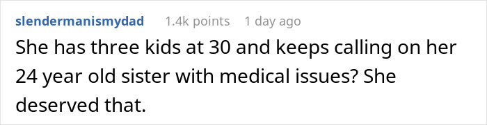 Comment about sister being too depressed to babysit and standing up to show what that really meant in a family conflict. Comment about sister being too depressed to babysit and standing up to show what that really meant in a family conflict.