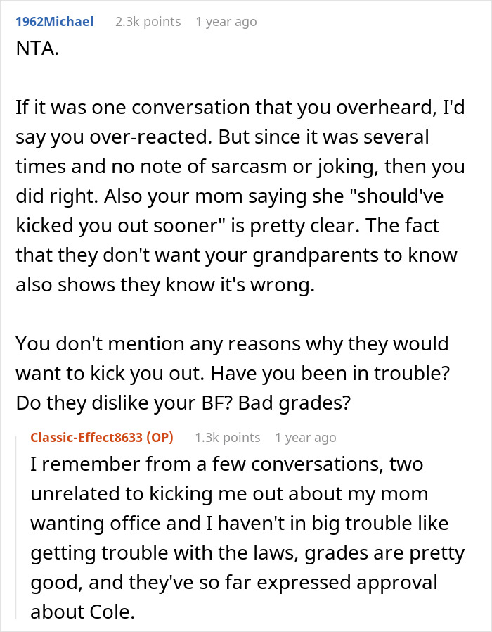Parents Plan To Kick Out Their Teen After Her 18th Birthday, Freak Out When She Leaves By Herself Parents Plan To Kick Out Their Teen After Her 18th Birthday, Freak Out When She Leaves By Herself