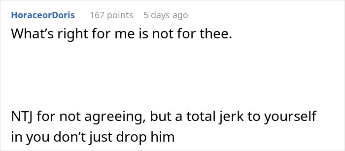 Screenshot of an online comment discussing a hypocrite guy in an open relationship reacting to his girlfriend's one-night stand. Screenshot of an online comment discussing a hypocrite guy in an open relationship reacting to his girlfriend's one-night stand.