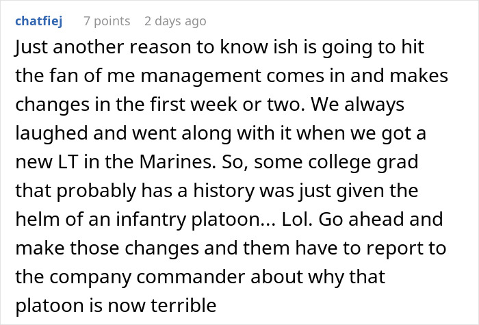 Comment discussing a medical facility disaster after a worker follows new policy, highlighting management and leadership issues. Comment discussing a medical facility disaster after a worker follows new policy, highlighting management and leadership issues.