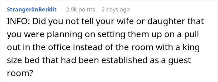 Reddit comment discussing a man prioritizing his miniature wargaming studio over his daughter and fiancé. Reddit comment discussing a man prioritizing his miniature wargaming studio over his daughter and fiancé.