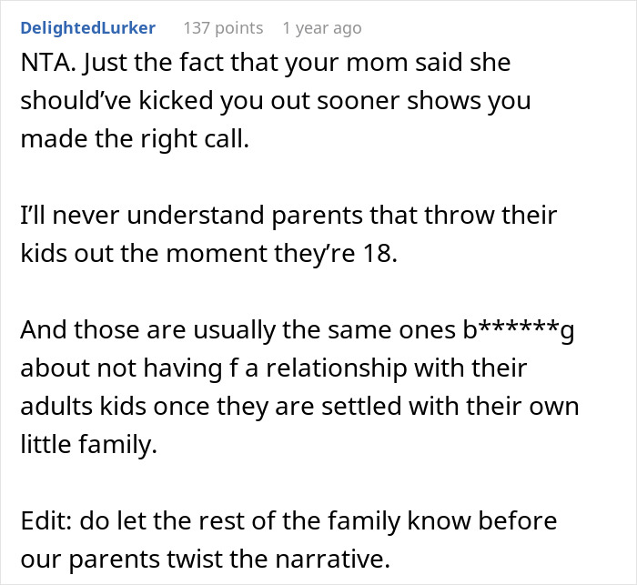 Parents Plan To Kick Out Their Teen After Her 18th Birthday, Freak Out When She Leaves By Herself Parents Plan To Kick Out Their Teen After Her 18th Birthday, Freak Out When She Leaves By Herself