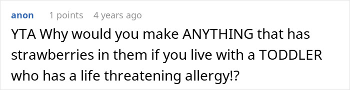 Screenshot of a comment discussing refusal to pay medical bills after a toddler’s life-threatening allergic reaction. Screenshot of a comment discussing refusal to pay medical bills after a toddler’s life-threatening allergic reaction.