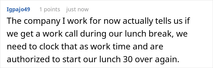 Screenshot of a Reddit comment describing an employee’s clever workaround for a boss obsessed with punctuality shaming workers.