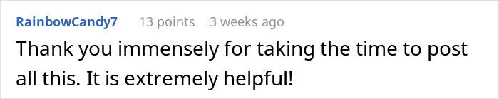 User comment expressing gratitude for a detailed post by a professional career coach sharing tips to ace interviews and land dream jobs.