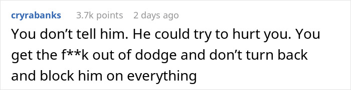 Angry jobless partner causing toxic home environment with harmful spending habits; woman plans quiet exit this summer. Angry jobless partner causing toxic home environment with harmful spending habits; woman plans quiet exit this summer.