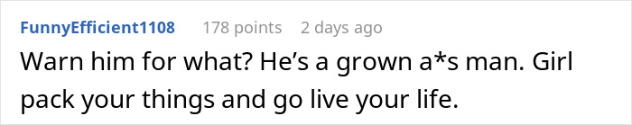 Comment on Reddit discussing anger and spending habits of a jobless partner creating a toxic home environment. Comment on Reddit discussing anger and spending habits of a jobless partner creating a toxic home environment.