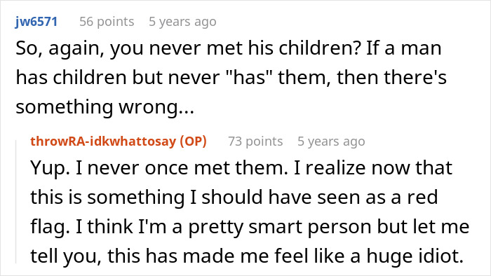 Screenshot of a Reddit conversation about a woman discovering her boyfriend’s secret wife days before childbirth. Screenshot of a Reddit conversation about a woman discovering her boyfriend’s secret wife days before childbirth.