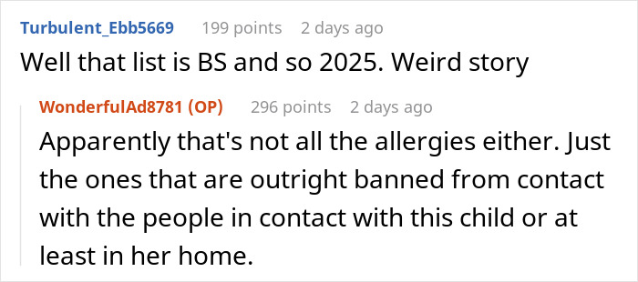 Comments discussing a dad refusing to change kids’ diet to accommodate ex’s new husband’s conditions for visitation. Comments discussing a dad refusing to change kids’ diet to accommodate ex’s new husband’s conditions for visitation.