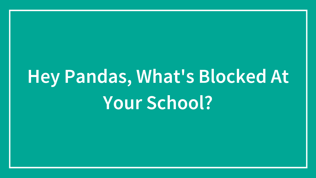 Text image with the main SEO keyword blocked at your school displayed on a teal background with a white border.