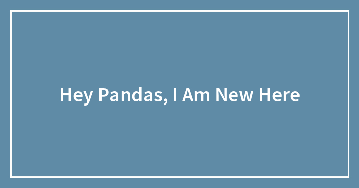 Hey Pandas, I Am New Here