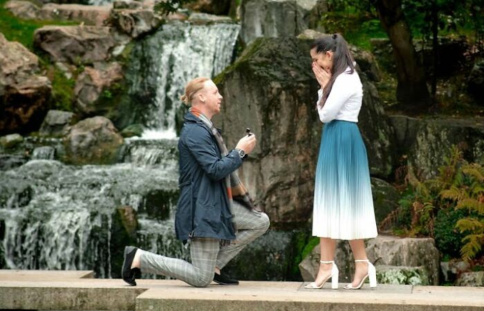 Secret Marriage Proposal In The Kyoto Garden, London