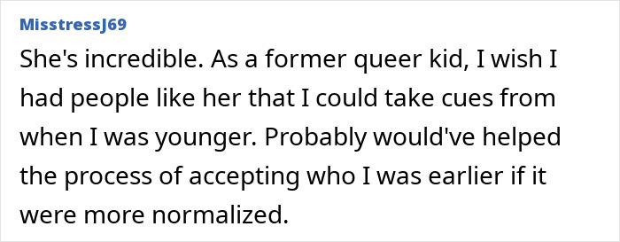 Comment praising Elon Musk’s trans daughter Vivian for inspiring acceptance and representation in the LGBTQ+ community. Comment praising Elon Musk’s trans daughter Vivian for inspiring acceptance and representation in the LGBTQ+ community.