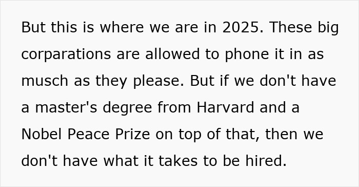 Alt text: Text discussing concerns about companies using AI to conduct job interviews and the challenges applicants face. Alt text: Text discussing concerns about companies using AI to conduct job interviews and the challenges applicants face.