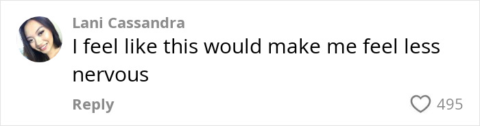 Comment from Lani Cassandra expressing that AI job interviews would make her feel less nervous. Comment from Lani Cassandra expressing that AI job interviews would make her feel less nervous.