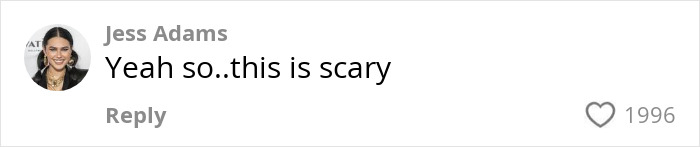 Comment by user Jess Adams expressing concern about companies using AI to conduct job interviews and its impact on applicants. Comment by user Jess Adams expressing concern about companies using AI to conduct job interviews and its impact on applicants.