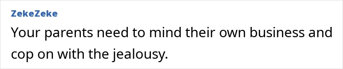 Screenshot of a comment criticizing jealous grandparents for wanting ex-in-laws to stop giving money to a kid. Screenshot of a comment criticizing jealous grandparents for wanting ex-in-laws to stop giving money to a kid.
