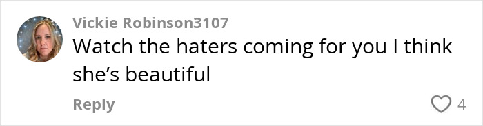 Comment from Vickie Robinson expressing support and calling Meghan Markle beautiful related to viral note to flight attendant. Comment from Vickie Robinson expressing support and calling Meghan Markle beautiful related to viral note to flight attendant.