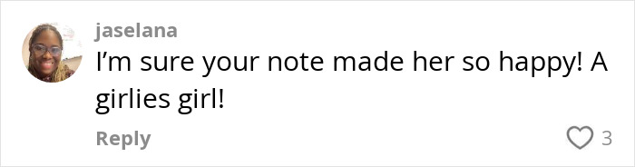 Comment mentioning a note related to Meghan Markle, highlighting a happy reaction from a flight attendant discussion. Comment mentioning a note related to Meghan Markle, highlighting a happy reaction from a flight attendant discussion.