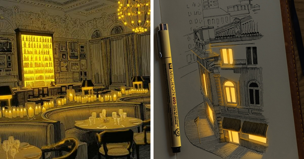 These Ukrainian Artist’s Pen And Ink Drawings Seem To Glow With Real ...