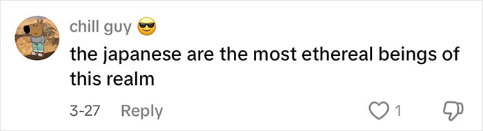 Screenshot of a social media comment praising Japanese kindness, related to viral story of Japanese waitress helping traveling mom and dad. Screenshot of a social media comment praising Japanese kindness, related to viral story of Japanese waitress helping traveling mom and dad.