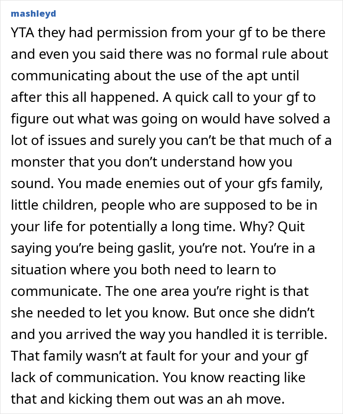 Comment discussing lack of communication and chaos after a guy comes back early from a work trip. Comment discussing lack of communication and chaos after a guy comes back early from a work trip.