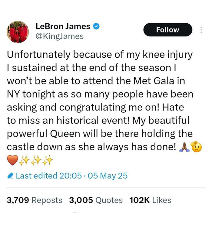 NBA player wearing yellow Lakers jersey with number 23, unrelated to Met Gala 2025's most uncomfortable moments.