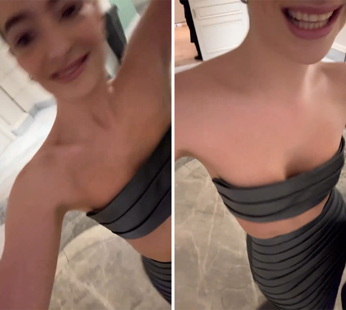 Lorde wearing a strapless top and skirt in a video sparking renewed controversy about her gender identity. Lorde wearing a strapless top and skirt in a video sparking renewed controversy about her gender identity.