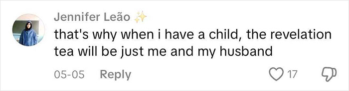 Comment on social media about a child’s gender reveal celebration involving a man and his wife. Comment on social media about a child’s gender reveal celebration involving a man and his wife.