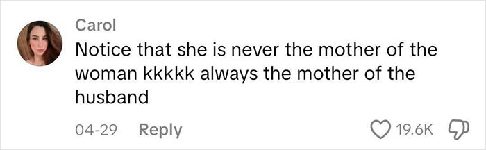 Screenshot of a social media comment debating family roles during a baby gender reveal event. Screenshot of a social media comment debating family roles during a baby gender reveal event.