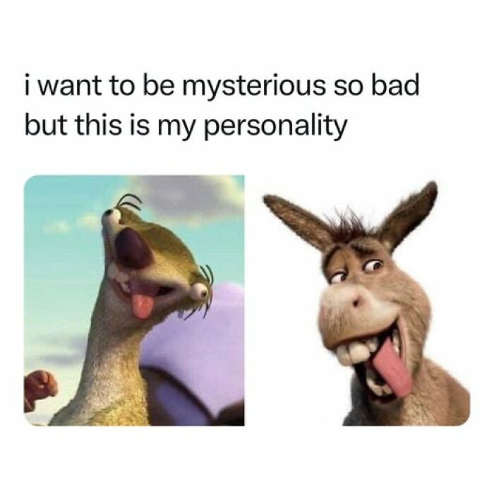 Funny nostalgic meme showing cartoon characters with silly expressions expressing personality quirks from good old days.