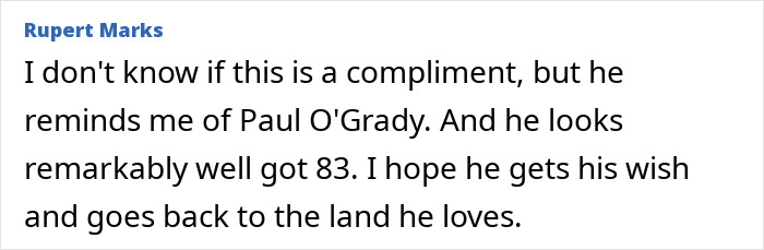 Text excerpt from Rupert Marks mentioning Paul Hogan and his age in a discussion about the Legendary Crocodile Dundee star. Text excerpt from Rupert Marks mentioning Paul Hogan and his age in a discussion about the Legendary Crocodile Dundee star.