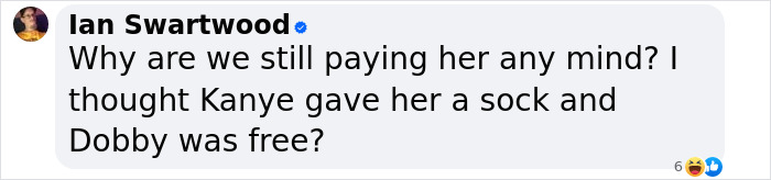 Comment by Ian Swartwood questioning attention on Bianca Censori amid public indecency calls. Comment by Ian Swartwood questioning attention on Bianca Censori amid public indecency calls.