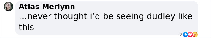 Comment by Atlas Merlynn expressing surprise about seeing Dudley in an unexpected context related to Harry Potter star in X-rated gay film. Comment by Atlas Merlynn expressing surprise about seeing Dudley in an unexpected context related to Harry Potter star in X-rated gay film.