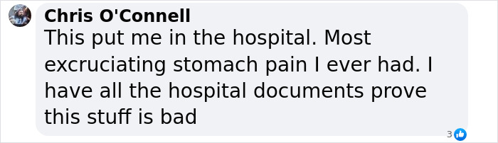 Comment by Chris O'Connell describing severe stomach pain and hospital stay related to Ozempic tongue side effect from weight-loss meds. Comment by Chris O'Connell describing severe stomach pain and hospital stay related to Ozempic tongue side effect from weight-loss meds.