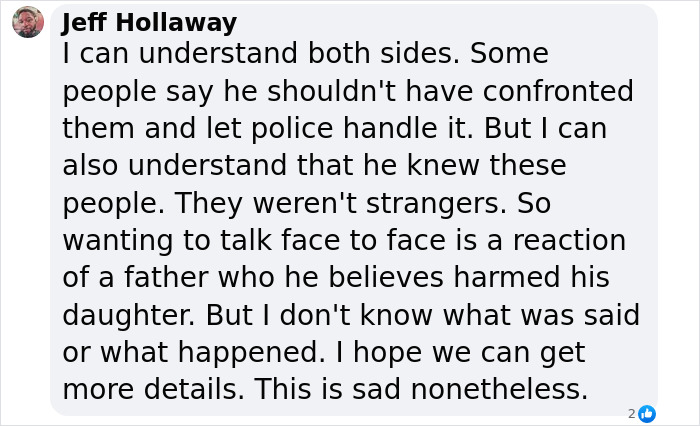 Comment from Jeff Hollaway discussing a father fatally beaten with a metal bat confronting teen daughter's alleged assaulter. Comment from Jeff Hollaway discussing a father fatally beaten with a metal bat confronting teen daughter's alleged assaulter.
