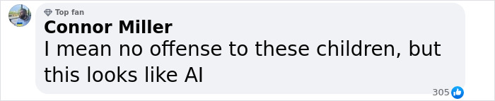 Comment by Connor Miller questioning the new cast for Harry Hermione and Ron in upcoming Harry Potter series looking like AI. Comment by Connor Miller questioning the new cast for Harry Hermione and Ron in upcoming Harry Potter series looking like AI.