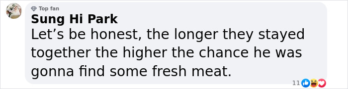 Comment by Sung Hi Park discussing Hugh Jackman's long history with Sutton Foster amid divorce talks. Comment by Sung Hi Park discussing Hugh Jackman's long history with Sutton Foster amid divorce talks.