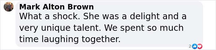 Comment by Mark Alton Brown expressing shock and praising Jill Sobule as a unique talent after her body was found following a mysterious house fire. Comment by Mark Alton Brown expressing shock and praising Jill Sobule as a unique talent after her body was found following a mysterious house fire.