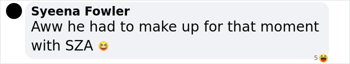 Comment on social media post by Syeena Fowler reacting with laughter emoji to a message about Justin Bieber and Hailey. Comment on social media post by Syeena Fowler reacting with laughter emoji to a message about Justin Bieber and Hailey.