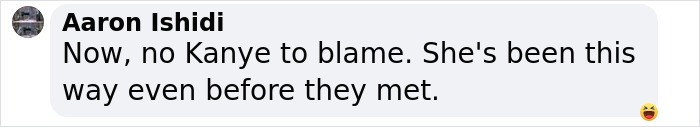 Comment by Aaron Ishidi saying no one to blame but Bianca Censori for public indecency controversy. Comment by Aaron Ishidi saying no one to blame but Bianca Censori for public indecency controversy.