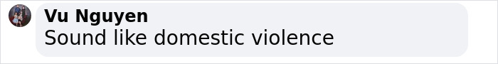 Comment on social media discussing domestic violence related to a toddler found covered in blood incident. Comment on social media discussing domestic violence related to a toddler found covered in blood incident.