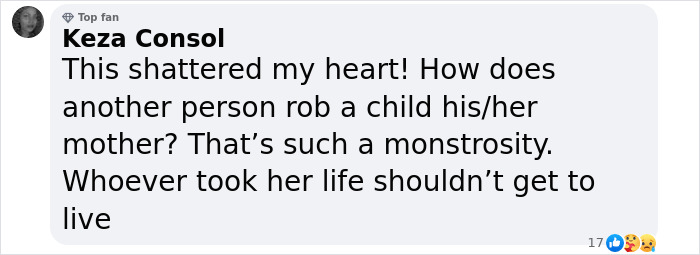 Facebook comment expressing heartbreak over a toddler found covered in blood after a tragic incident involving an influencer's mom. Facebook comment expressing heartbreak over a toddler found covered in blood after a tragic incident involving an influencer's mom.