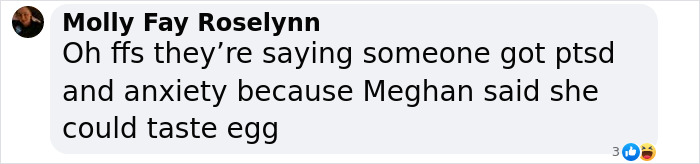 Screenshot of a social media comment discussing Meghan Markle allegedly berating her wedding caterer harshly. Screenshot of a social media comment discussing Meghan Markle allegedly berating her wedding caterer harshly.