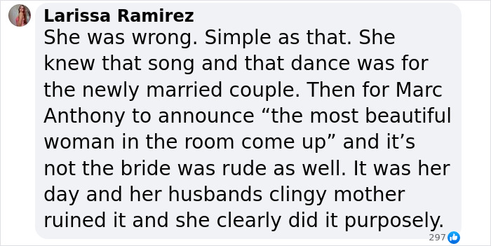 Commenter Larissa Ramirez criticizing Victoria Beckham for allegedly ruining Nicola Peltz's wedding, causing distress. Commenter Larissa Ramirez criticizing Victoria Beckham for allegedly ruining Nicola Peltz's wedding, causing distress.