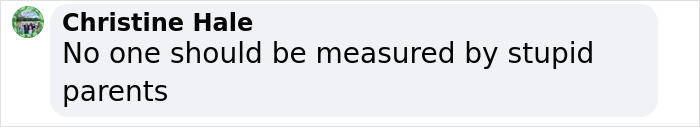 Comment on social media post saying no one should be measured by parents' standards, relating to Elon Musk's trans daughter Vivian's modeling buzz. Comment on social media post saying no one should be measured by parents' standards, relating to Elon Musk's trans daughter Vivian's modeling buzz.